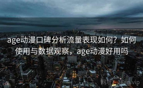 age动漫口碑分析流量表现如何？如何使用与数据观察，age动漫好用吗