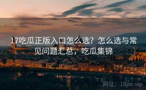 17吃瓜正版入口怎么选？怎么选与常见问题汇总，吃瓜集锦