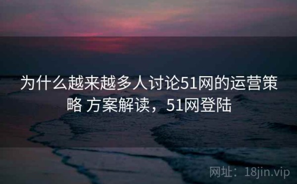 为什么越来越多人讨论51网的运营策略 方案解读，51网登陆
