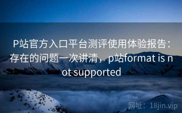 P站官方入口平台测评使用体验报告：存在的问题一次讲清，p站format is not supported