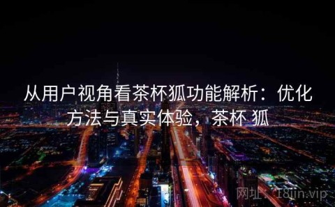 从用户视角看茶杯狐功能解析：优化方法与真实体验，茶杯 狐