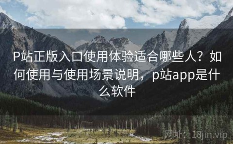 P站正版入口使用体验适合哪些人？如何使用与使用场景说明，p站app是什么软件
