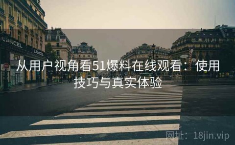 从用户视角看51爆料在线观看：使用技巧与真实体验