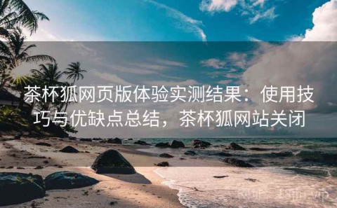 茶杯狐网页版体验实测结果：使用技巧与优缺点总结，茶杯狐网站关闭