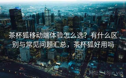 茶杯狐移动端体验怎么选？有什么区别与常见问题汇总，茶杯狐好用吗