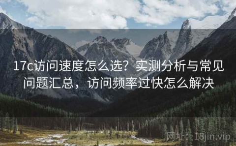 17c访问速度怎么选？实测分析与常见问题汇总，访问频率过快怎么解决