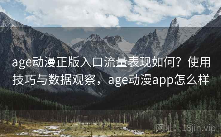 age动漫正版入口流量表现如何？使用技巧与数据观察，age动漫app怎么样