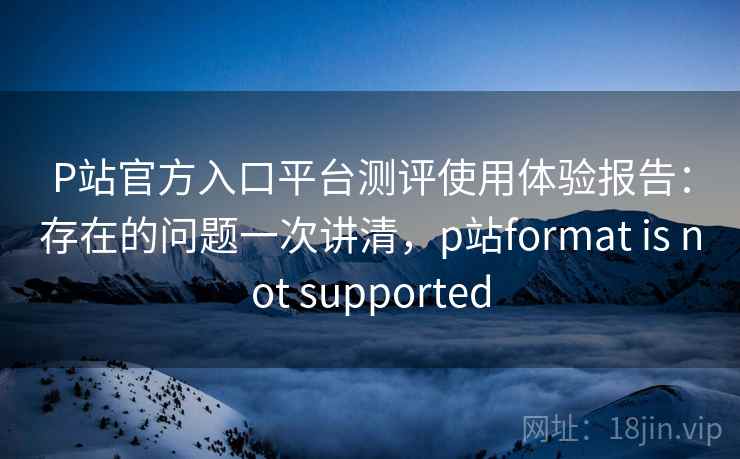 P站官方入口平台测评使用体验报告：存在的问题一次讲清，p站format is not supported