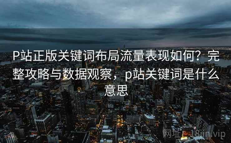 P站正版关键词布局流量表现如何？完整攻略与数据观察，p站关键词是什么意思