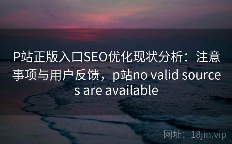 P站正版入口SEO优化现状分析：注意事项与用户反馈，p站no valid sources are available
