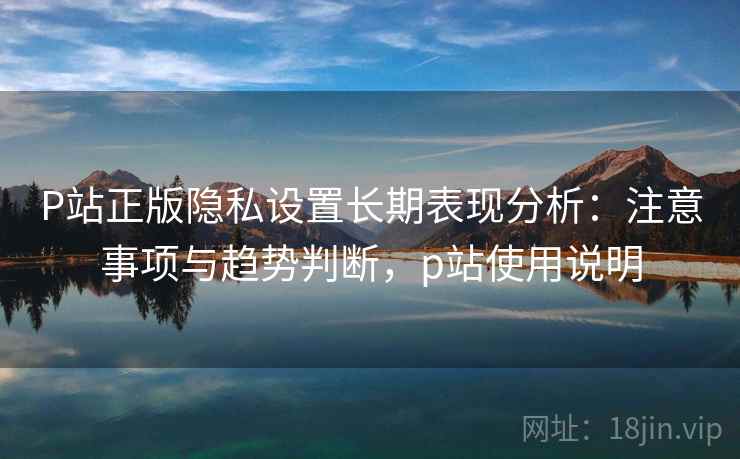 P站正版隐私设置长期表现分析：注意事项与趋势判断，p站使用说明