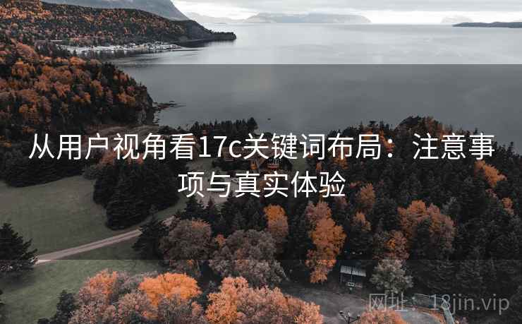 从用户视角看17c关键词布局:注意事项与真实体验 从用户视角看17c关键词布局:注意事项与真实体验