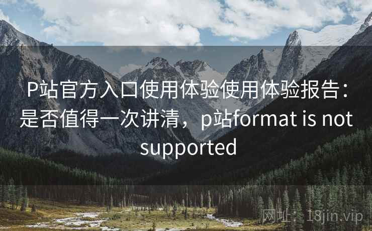 P站官方入口使用体验使用体验报告:是否值得一次讲清,p站format is not supported P站官方入口使用体验使用体验报告:是否值得一次讲清,p站format is not supported